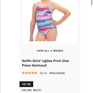 Dolfin Girls' Uglies Print One Piece Swimsuit